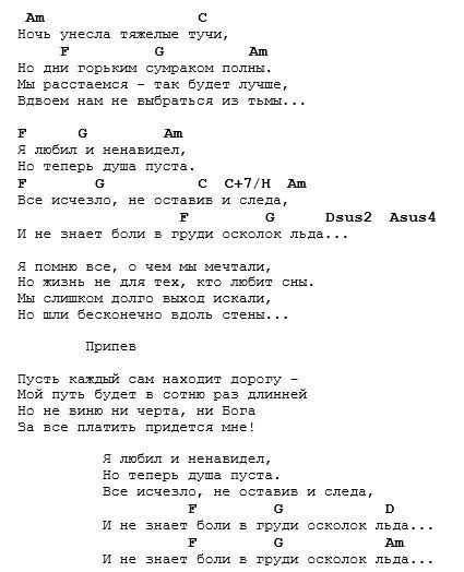 Ария осколок льда текст. Ария осколок льда слова. Осколок льда текст песни. Ария осколок льда аккорды. Осколки слова текст