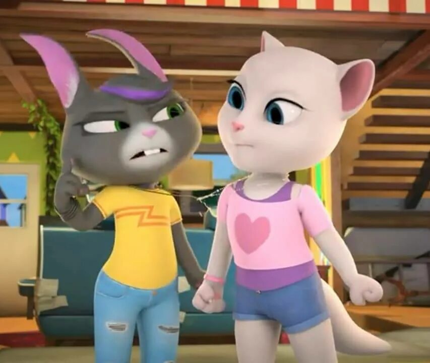 Включи тома новую серию. Том и его друзья Бекка и Анджела. Talking Tom and friends Бекка. Talking Angela и Бекка. Говорящий том и друзья Бекка Анджела.