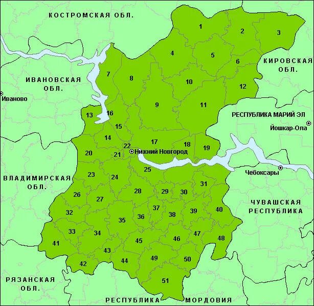 Карта Нижегородской и соседних областей. Карта Нижегородской области с границами регионов. Нижний Новгород на карте Нижегородской области. Границы Нижегородской области на карте с другими областями. Статус нижегородской области