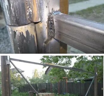 Как приварить профильную трубу к круглой