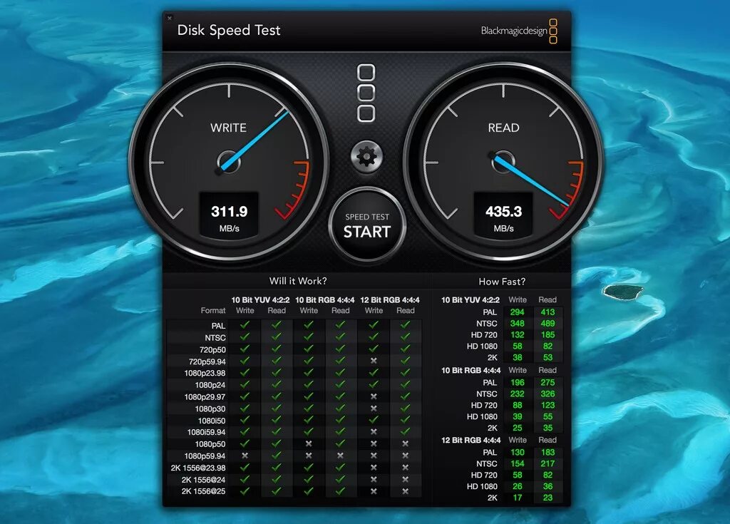 Blackmagic speed test. Disk Speed Test.