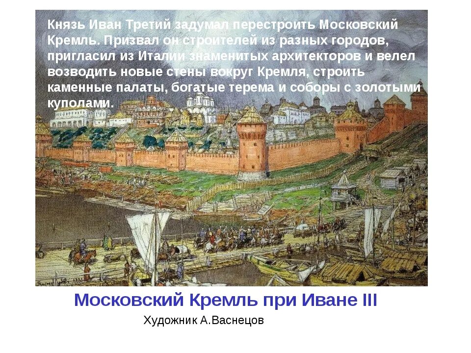 Стены кремля при иване 3. Московский Кремль при Иване 3 Васнецов. Московский Кремль при Калите Васнецов. Кремль Москвы при Иване Калите.