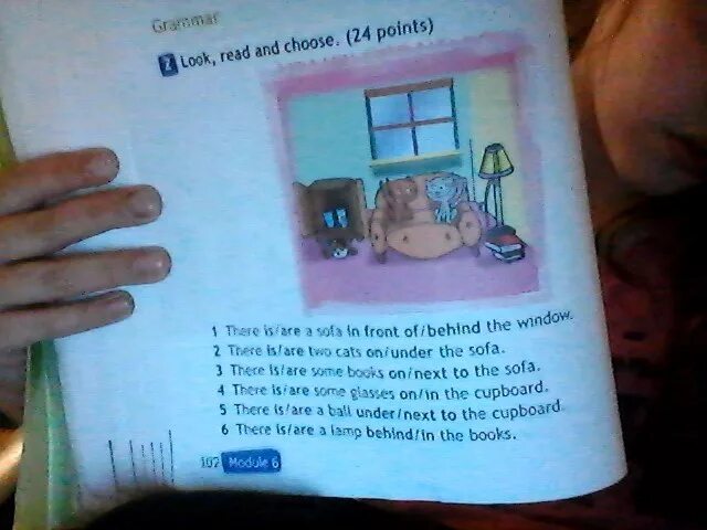 There is a Sofa in Front of the Window. Look read and choose. Read and choose 2 класс. Look read and complete 3 класс. 3 read again and choose