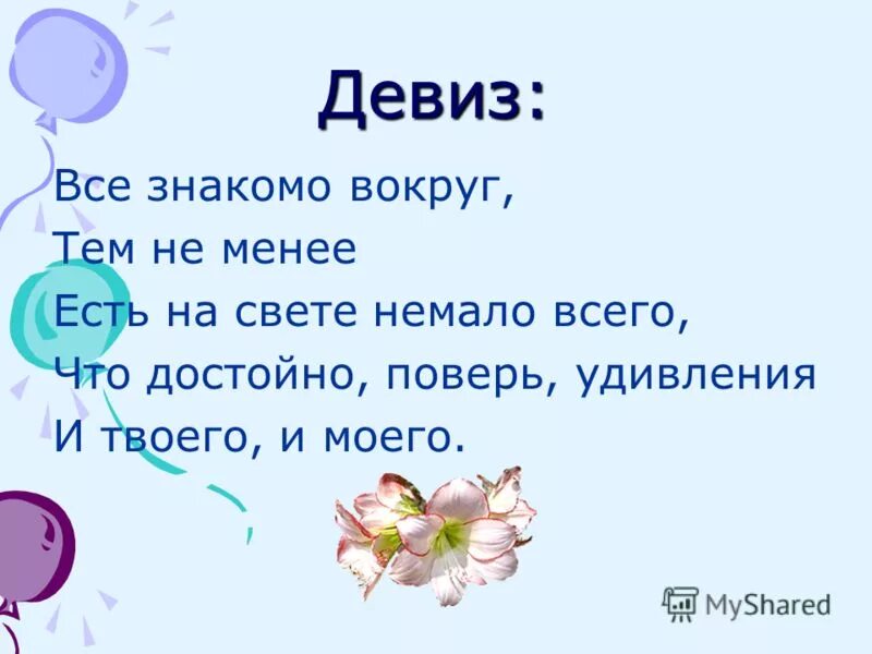 Девиз любовь