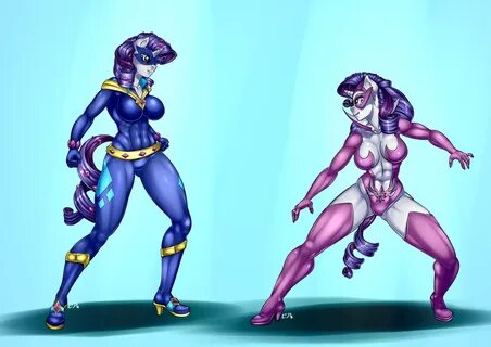 muscles, plantigrade anthro, power ponies, radiance, rarity, ripped rarity,...