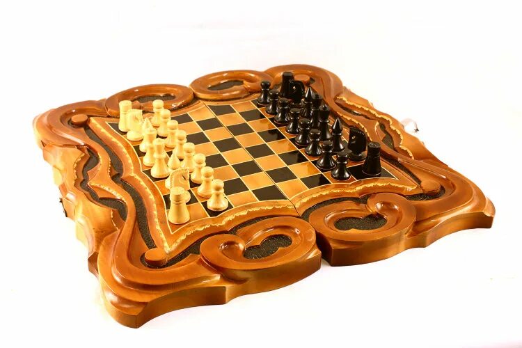 Набор 3.3. Шахматы 3в1 Хохлома. Нарды шахматы. Набор шахматы+ нарды. Резные нарды и шахматы.