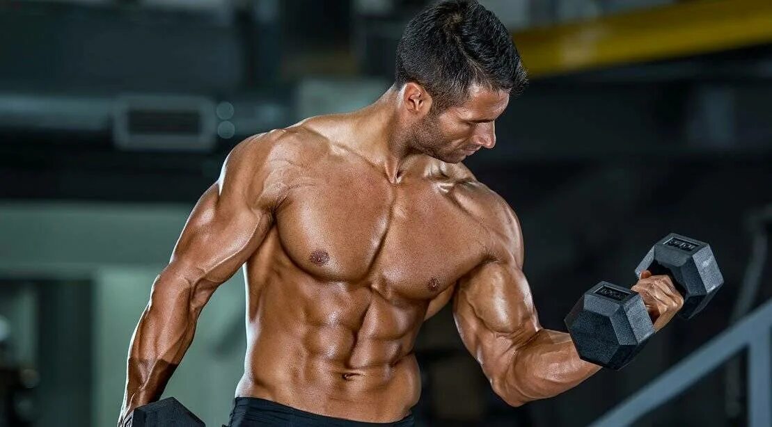 Накаченные руки. Мужская рука мускулистая. Мускулы спины. Парень с сильными руками. Красивый бицепс.