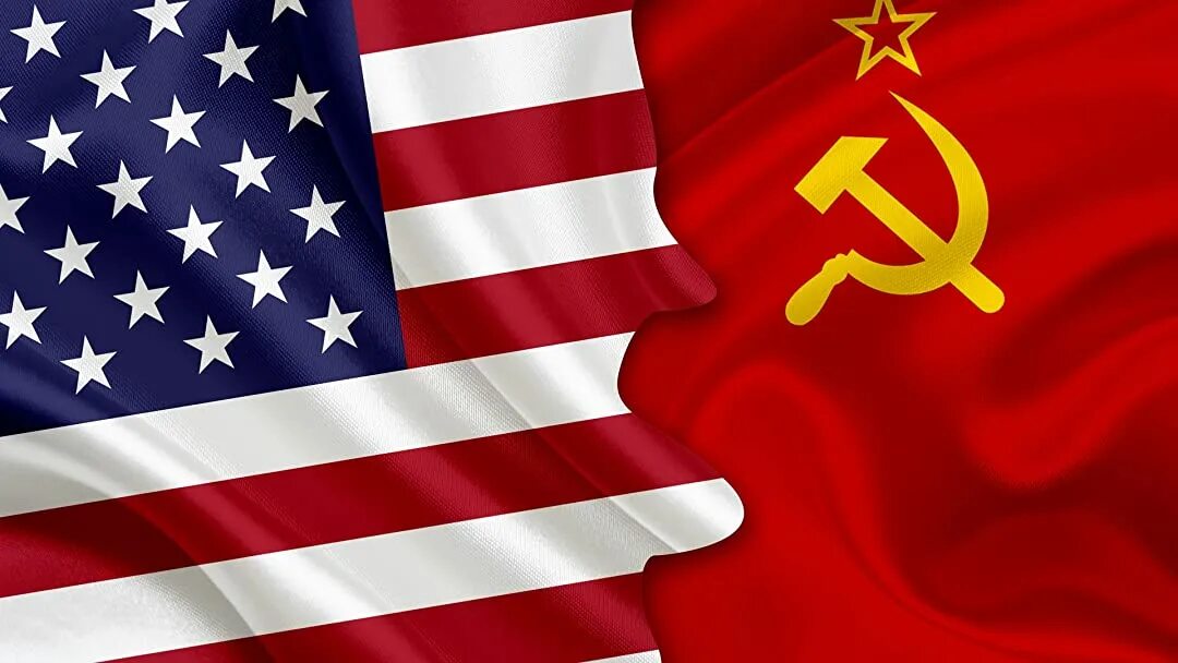 Флаг СССР И США.