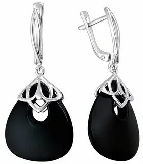 Серебряные серьги с агатом