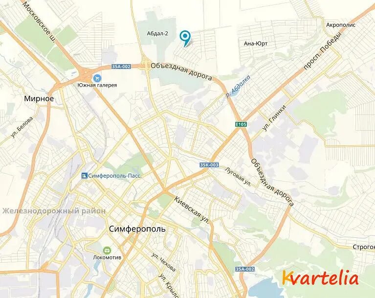 Киевская 73 симферополь на карте