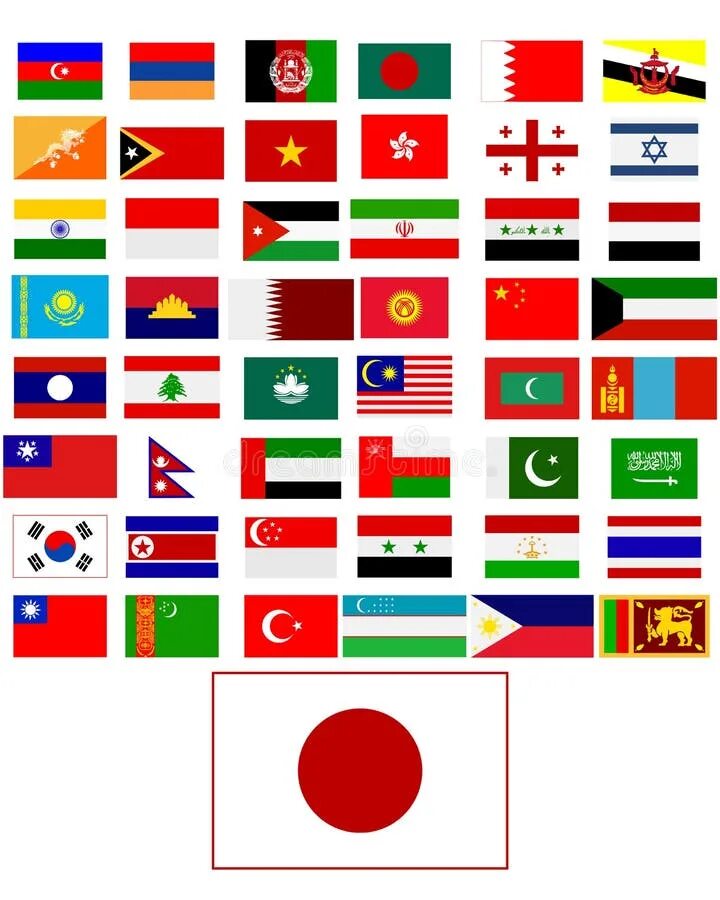 Флаги государств центральной Азии. Флаги республик средней Азии. Флаг Азии. Флаг Южной Азии.