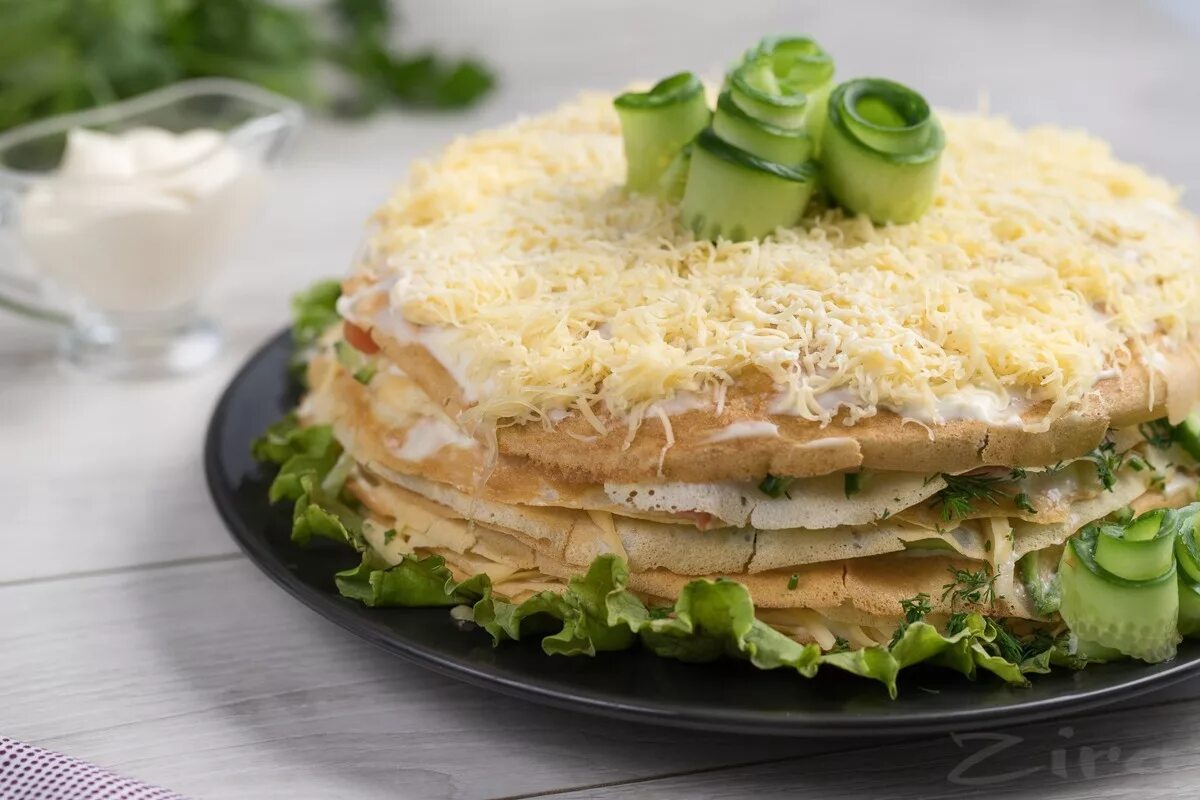 Торт с белковым заварным кремом - кулинарный рецепт