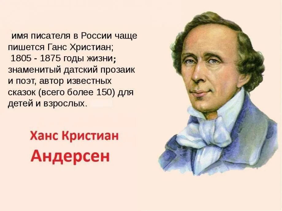 Писатель андерсен н