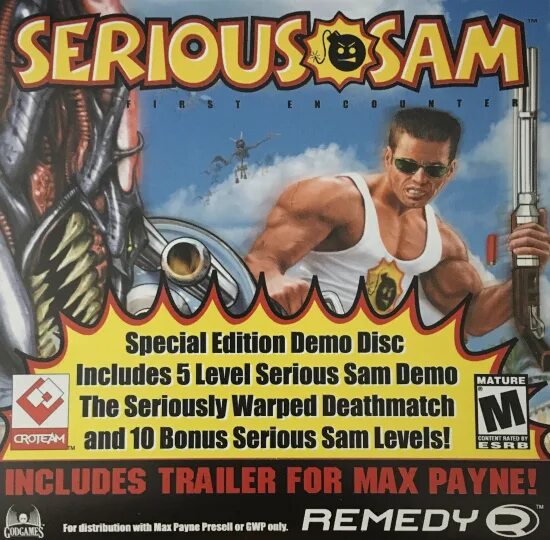 Max demo. Serious Sam 1с диск. Диск с демо играми. Сириус Сэм демо\. Диск serious Sam диск.