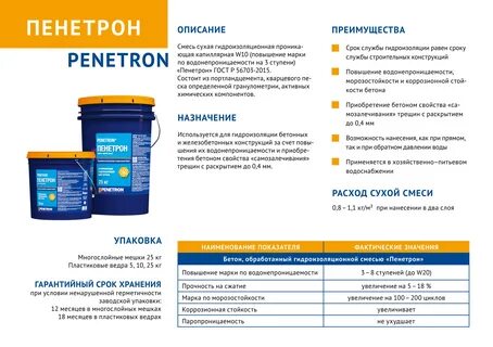 Пенетрон для бетона