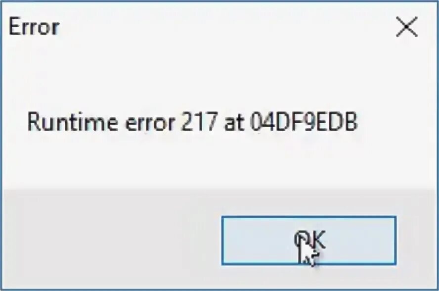 Runtime error 217 at 005313a8. Runtime error 217 at 005313a8