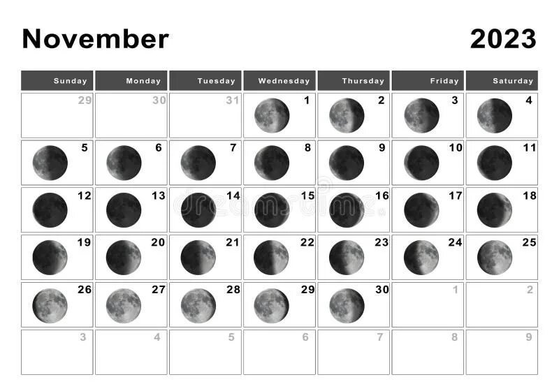 Фаза луны сегодня ноябрь 2023 года