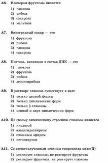 Проверочная работа по углеводам 10 класс биология