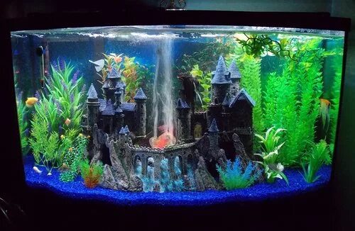 Коллекционер заказал аквариум. Замок для аквариума. Хогвартс для аквариума. Декор для аквариума Батискаф.