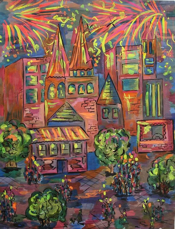 Урок изо 3 класс праздник в городе. Изо 3 кл праздник в городе. Рисование для малышей праздничный салют. Рисование праздничный город. Урок изо 3 класс праздник в городе.