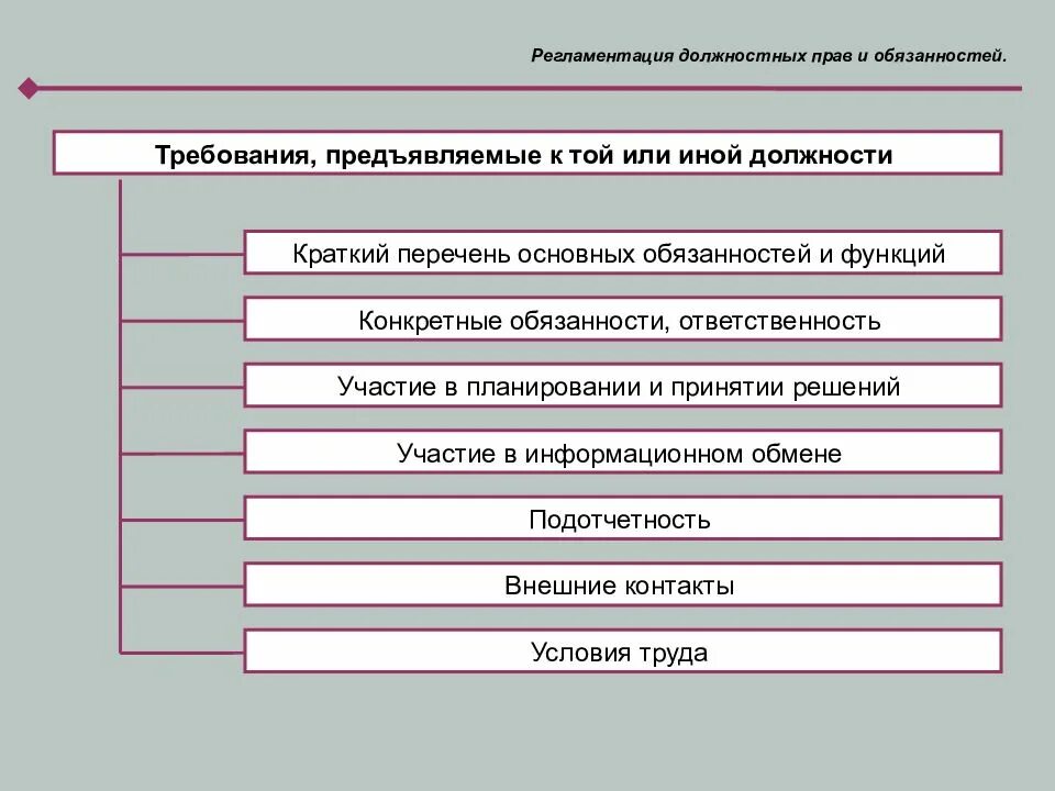 Требования предъявляемые к должности руководителя