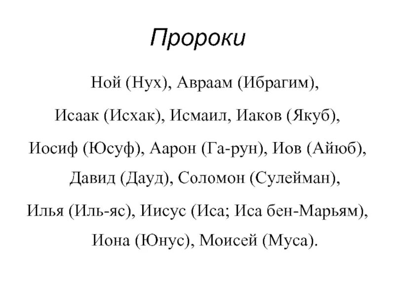 Кем является пророки