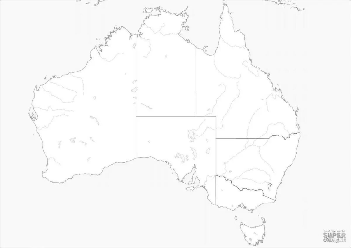 Политическая контурная карта Австралии. Политическая карта Австралии контурная карта. Контурная карта Австралии для печати а4. Политическая контурная карта Австралии для печати.