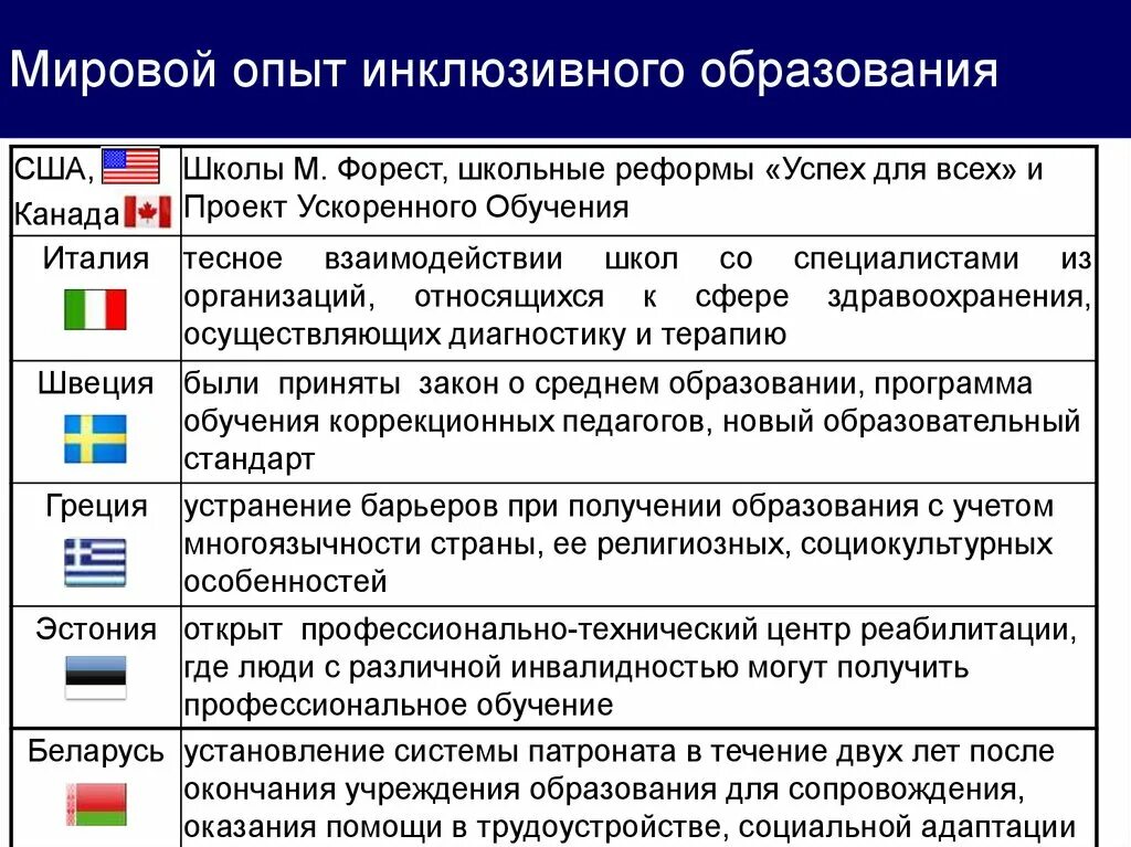 Международный опыт в образовании