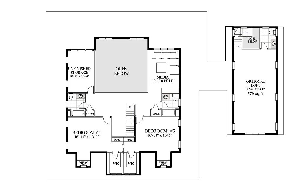 Open to below. Open to below floor plans. 2nd floor house plan. open to below house plans. open plan house plan.
