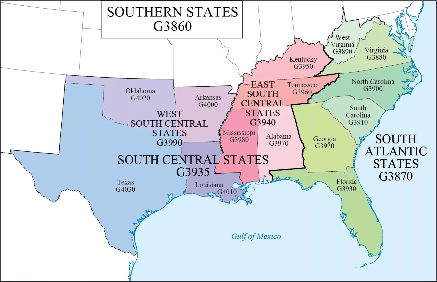 Southern States of the USA. The South Region of the USA. Южные штаты США.