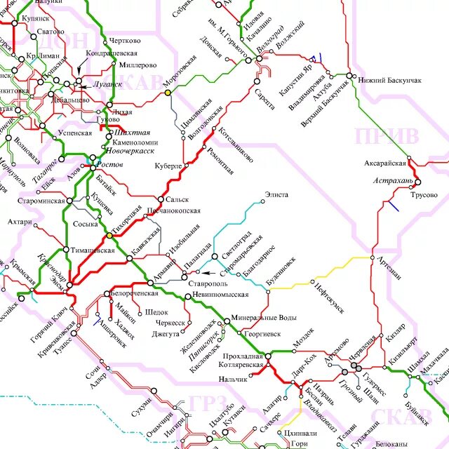 Карта ж д станций россии. Схема железных дорог СКЖД. Северо-Кавказская железная дорога карта. Карта железных дорог России Северо Кавказская железная дорога. Схема железной дороги Ставропольского края.