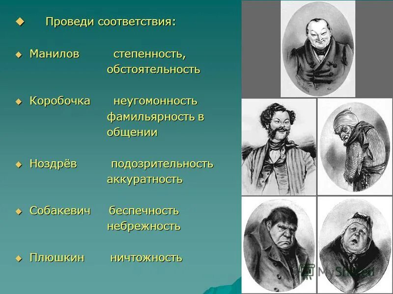 Образы помещиков в произведении гоголя мертвые души