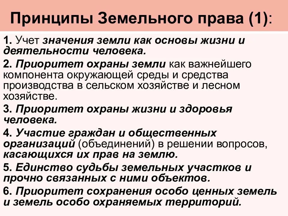 Принцип земельных отношений