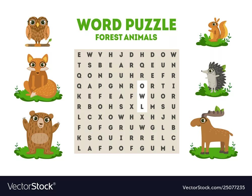 Animal find a word. Forest animals wordsearch. animals word puzzle. forest puzzle for kids. forest animals hedgehog worksheets for kids.