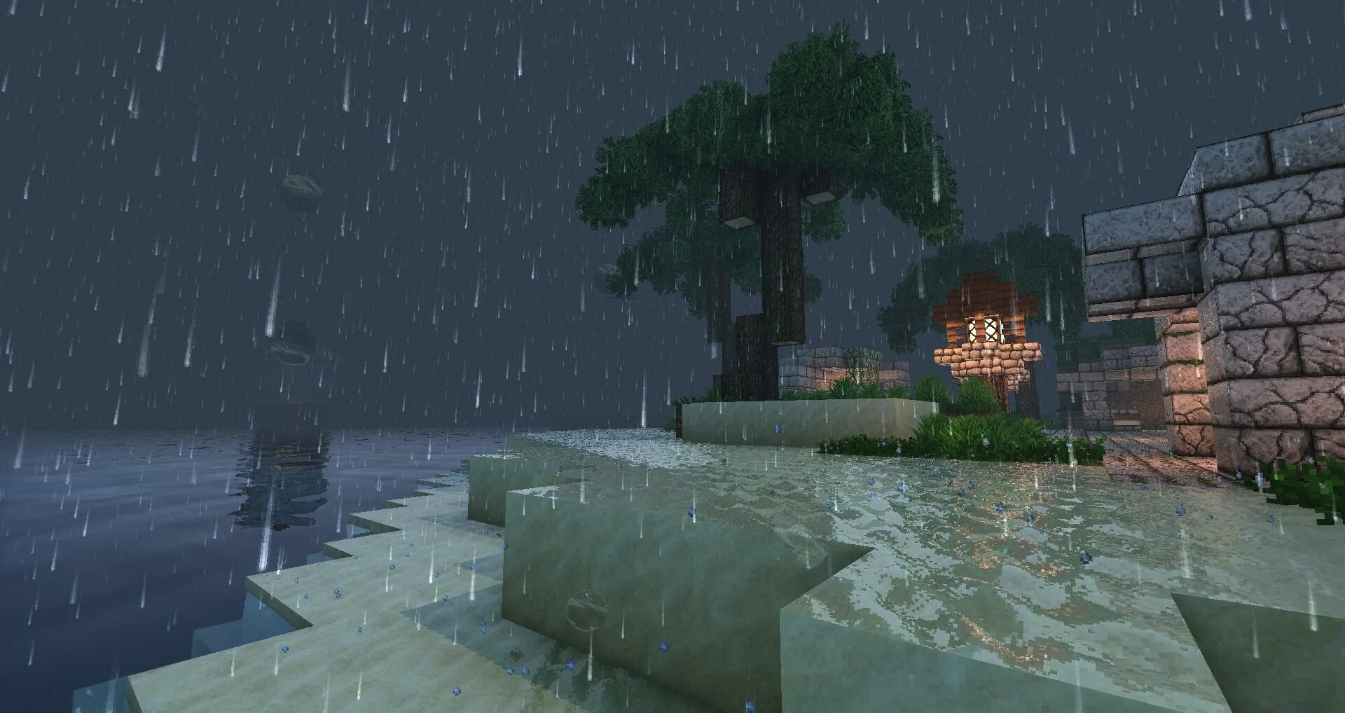 Rain minecraft. Майнкрафт шейдеры дождь. Дождь в МАЙНКРАФТЕ С шейдерами. Ночь в МАЙНКРАФТЕ. Пейзаж в МАЙНКРАФТЕ.