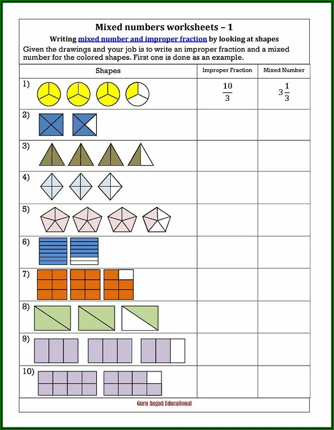 Mixed numbers. Mixed number. mixed numbers worksheets. fractional numbers worksheet. improper fractions and mixed numbers.