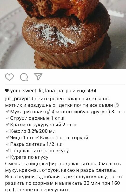 ПП-кексы → Диетические → CHEF.tm - Лучшие рецепты