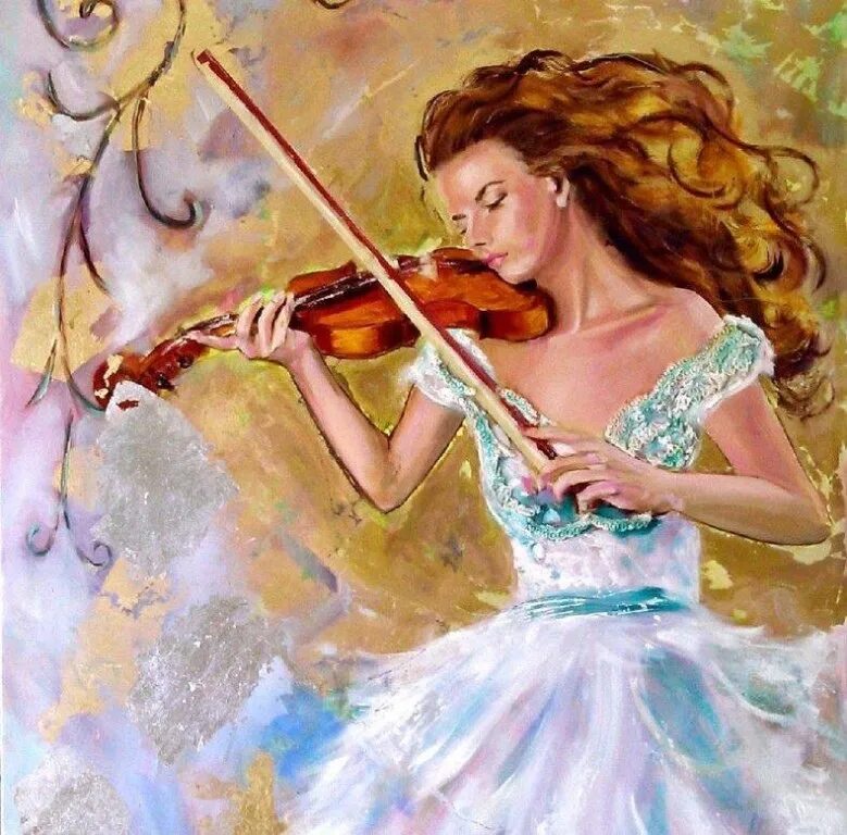 Картина звучание. Девушки со скрипкой. Девочка со скрипкой живопись. Девушка со скрипкой картина.