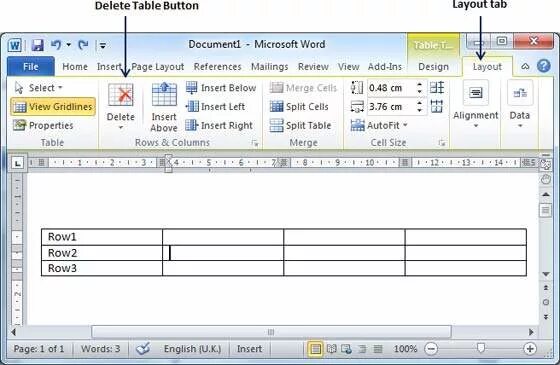 Rows как использовать. Таблица row. row column. columns word. word rows column.