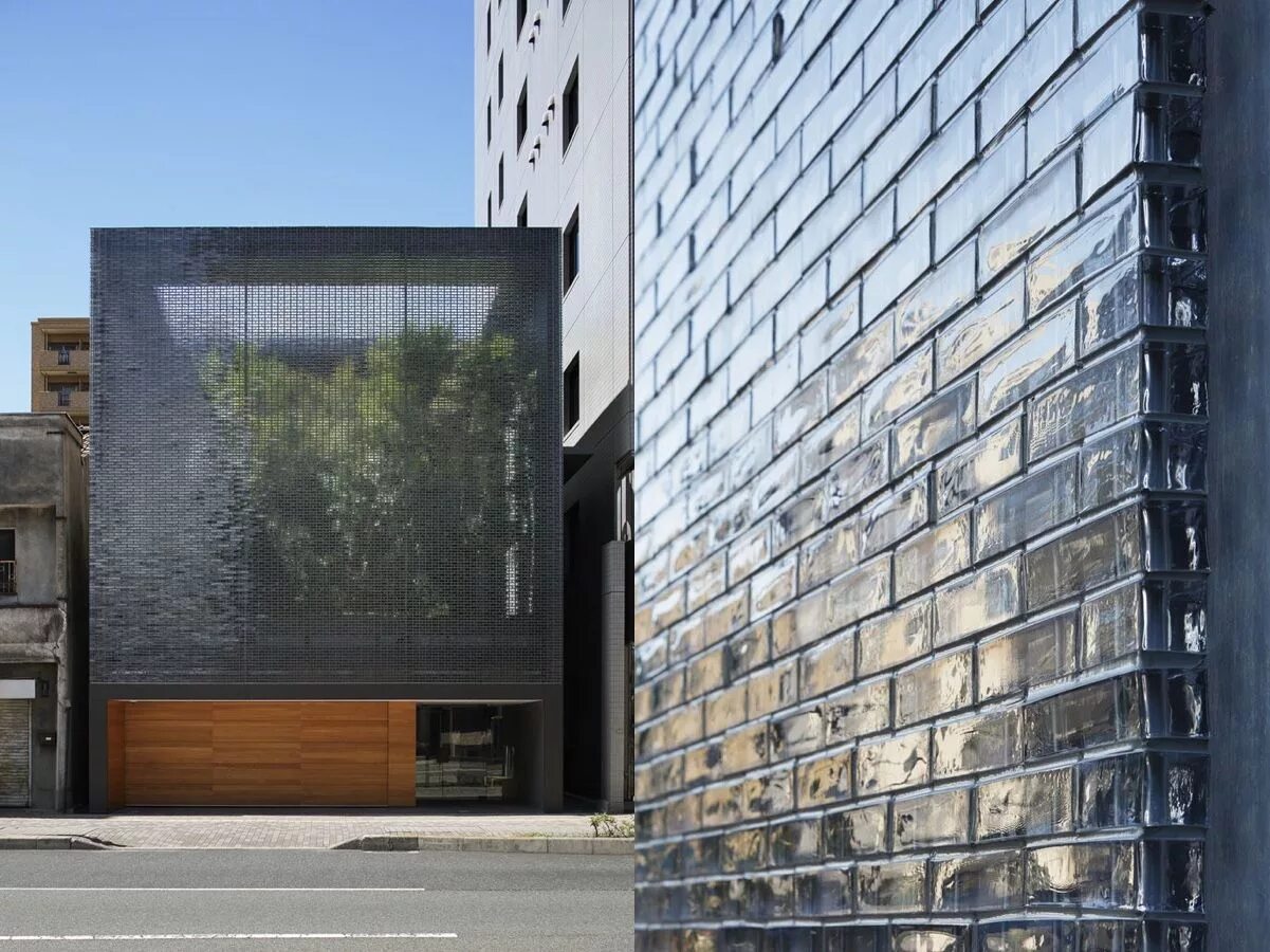 В стеклянном доме камнями не бросаются. Optical Glass House, студия Hiroshi Nakamura & nap (Япония). Стеклянные кирпичи Ансельмо. Оптический стеклянный дом Хироши Накамура. Стеклянные панели для фасада.