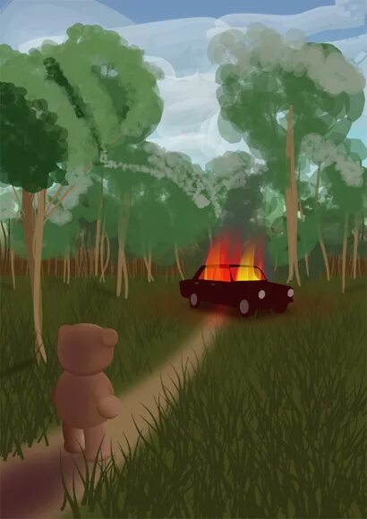 Медведь сгорел в машине. Шёл медведь по лесу видит машина горит сел. Медведь в горящей машине. Медведи и горящие машины. Медведь сел в горящую машину.