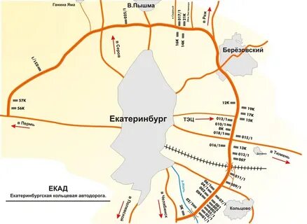 Тракты екатеринбурга на карте