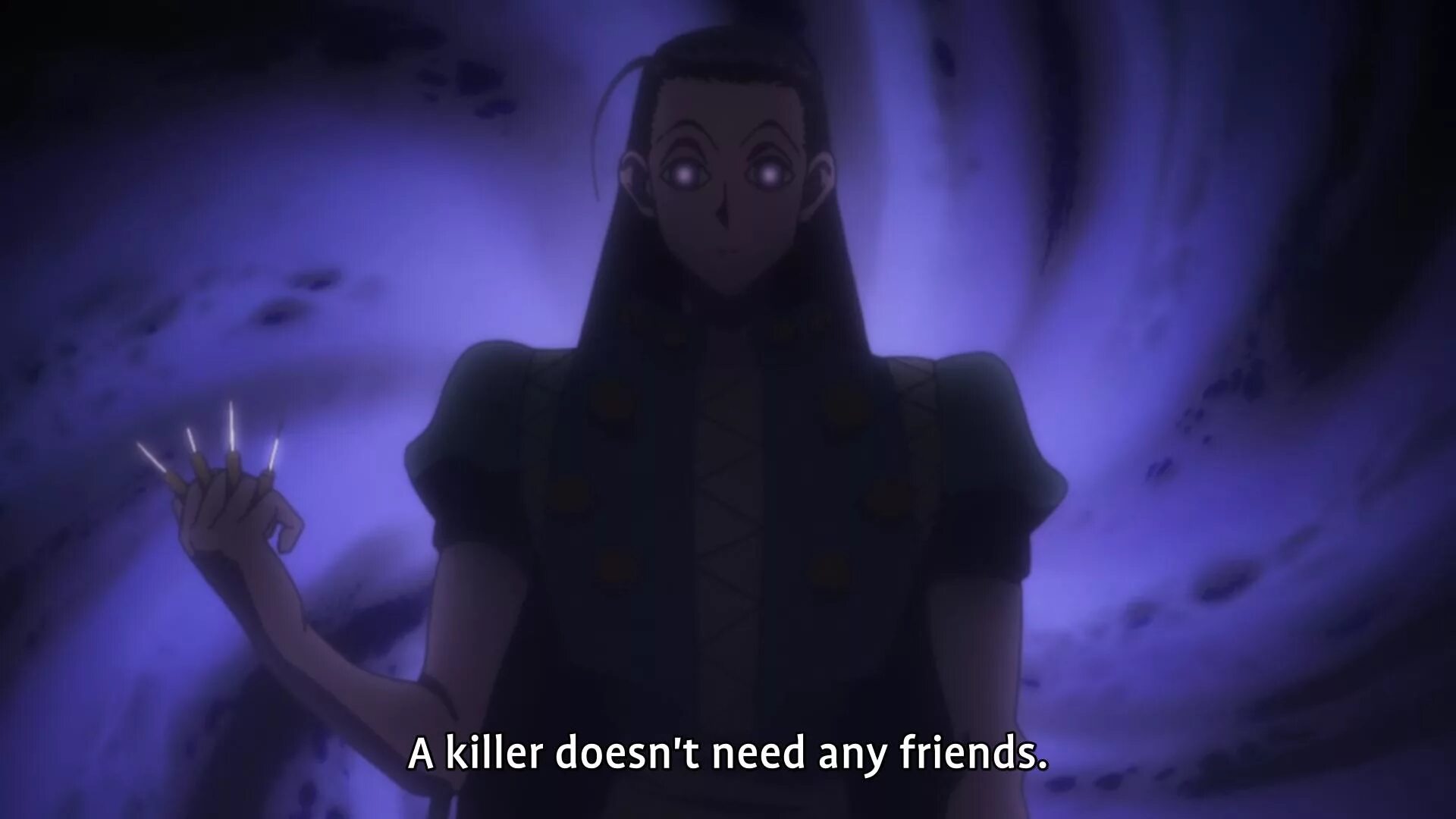 Need more friends the hunt. HXH Иллуми. Хантер х Хантер 1999 Иллуми. Иллуми Золдик злой. Иллуми Золдик Аура.