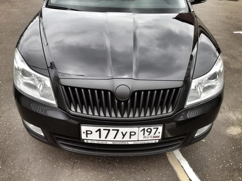 Решетка Skoda Octavia a5. Skoda Octavia a5 черная.