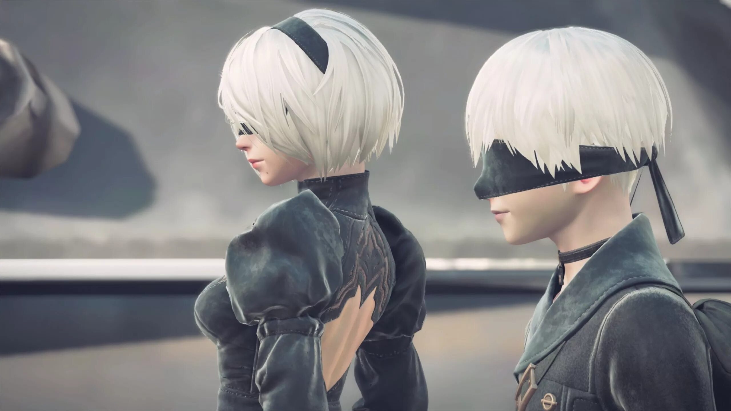 Near meet. Ниер автомата 2b. 2b NIER без маски. 9s NIER Скриншот. NIER 9s без маски.