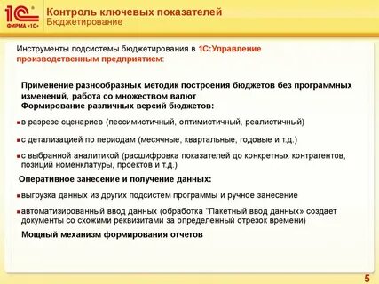Бюджетирование и контроль
