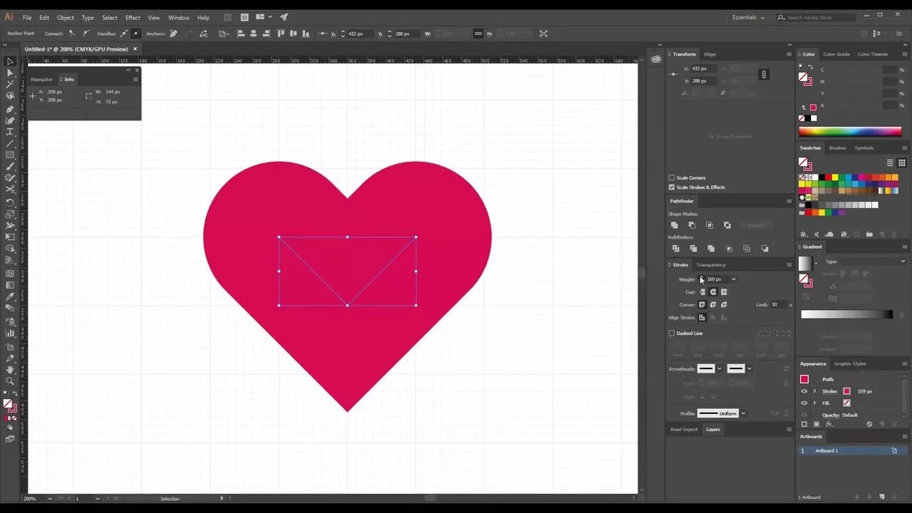 Как сделать сердечко в иллюстраторе. Сердце в иллюстраторе. Обработка контуров в иллюстраторе. Сердце в иллюстраторе. Как нарисовать сердечко в иллюстраторе.