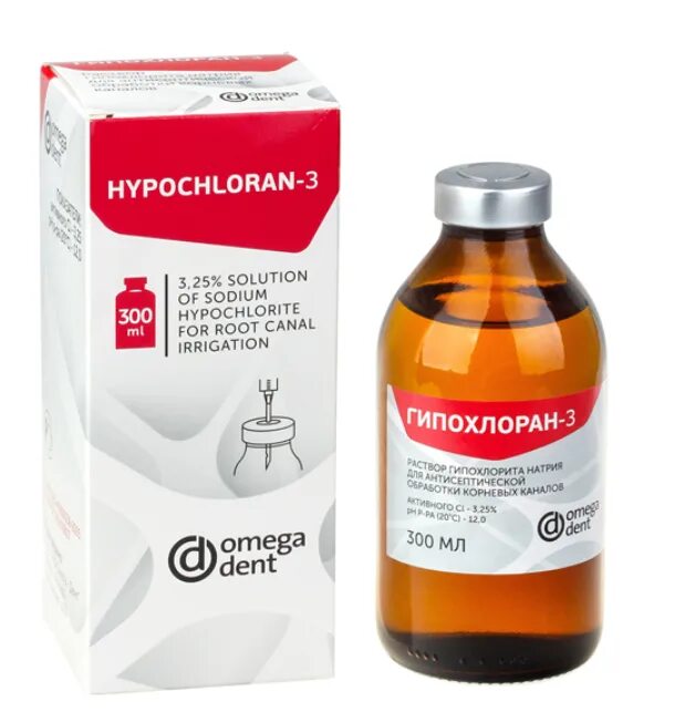 Гипохлоран-3 раствор гипохлорита na 3.25 300 мл Омега-Дент 1/1. Гипохлорит натрия 3%. Гипохлоран Омега Дент. Гипохлоран 3,25% (300 мл).