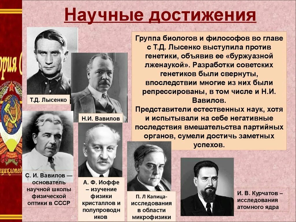 Каковы были успехи героя в школе. Советские научные деятели. Деятели культуры советского периода. Научные достижения в 30 годы. Деятели культуры СССР 20-30 годы.