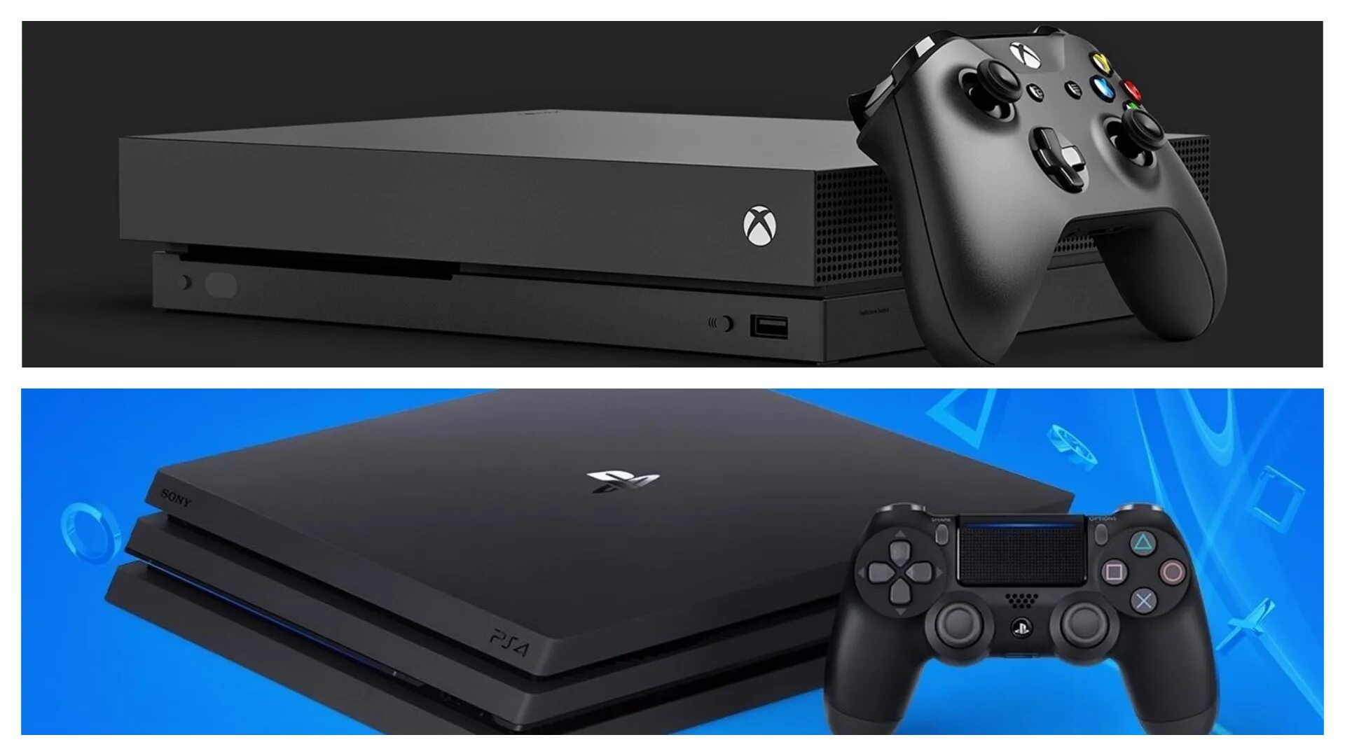 Лучшая пс 4. Ps4 и Xbox one. Xbox one x PS 4 Pro. Xbox one vs PLAYSTATION 4 Slim s. Ps4 Slim vs Xbox one x.